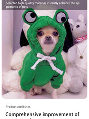 Adorable Fruit-Themed Dog Hoodie with Hat - Funny Halloween Cosplay Costume for Dogs and Cats - Cozy Hooded Sweatshirt for Pets