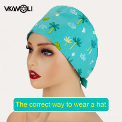 wholesale printed Scrub Cap pet grooming Work Skull Cap 24 hours delivery women scrubs hat accessories