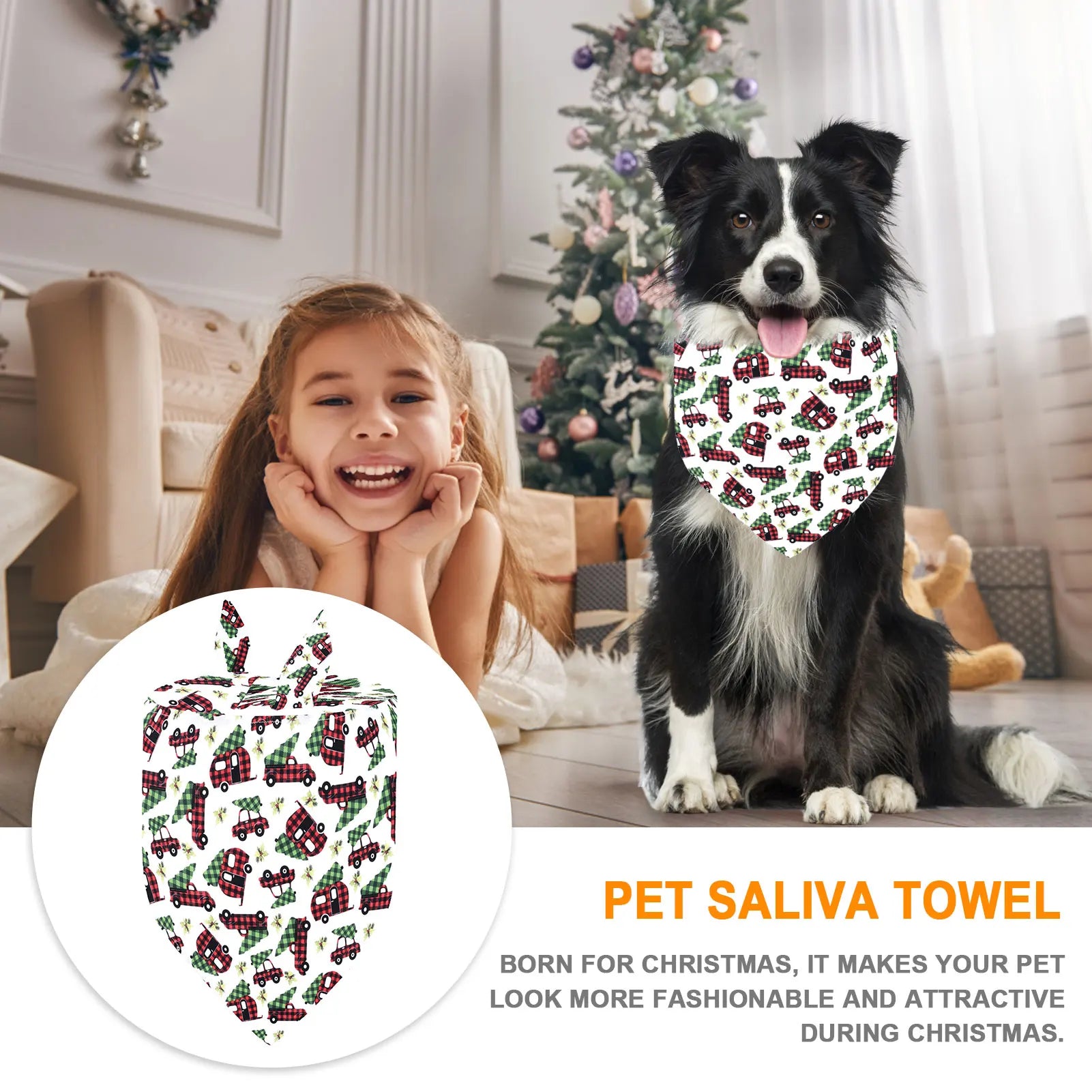 Christmas Dog Bandanas Dog Triangle Scarf Bib Pet Cat And Dog Decorative Triangle Scarf Pet Costume Accessories For Small Medium