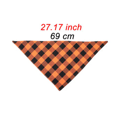 Custom Dog Bandana Happy Birthday Personalized Name Scarf Dog Cat Plaid Triangular Bib Scarf Collar Pet Items Accessories