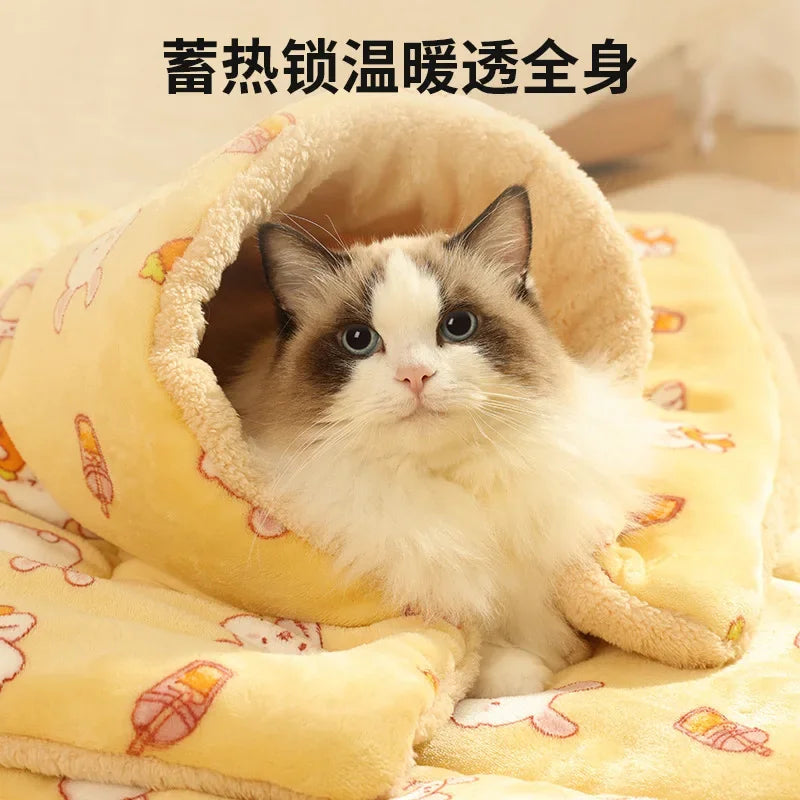 Pet Blanket Cat Blanket Dog Quilt Autumn and Winter Kennel Blanket Kennel Sleeping Mat Cat Mat Cat Mat Winter Dog Blankets