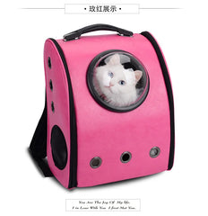 Pu Leather Soft Material Breathable Pet Capsule Dog Carrier Backpack for Cat and Small Animals