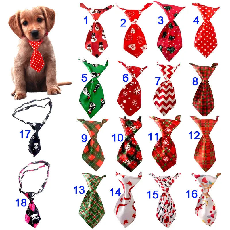 New Pet Tie Dog Cat Collar Accessories Tie Christmas Halloween Cat and Dog Accessories Pet Supplies Comfortable Good Quality