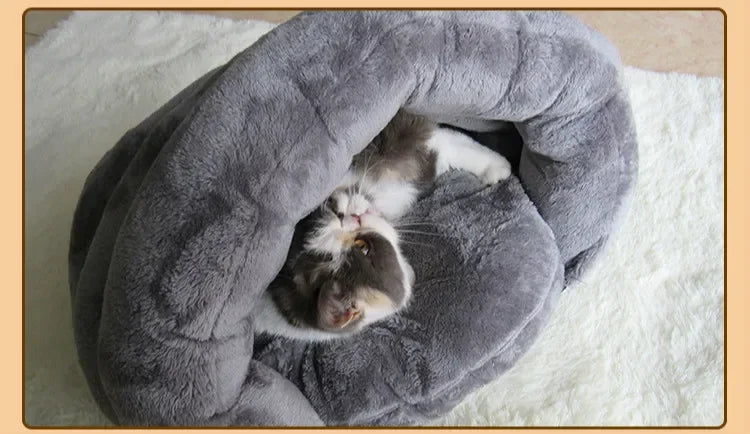 Pet Bed for Cats Soft Nest Dogs Kennel Soft Cushion Kennel Puppy Washable Plush Cat Mat Warm Sleeping Blanket Cat Supplies