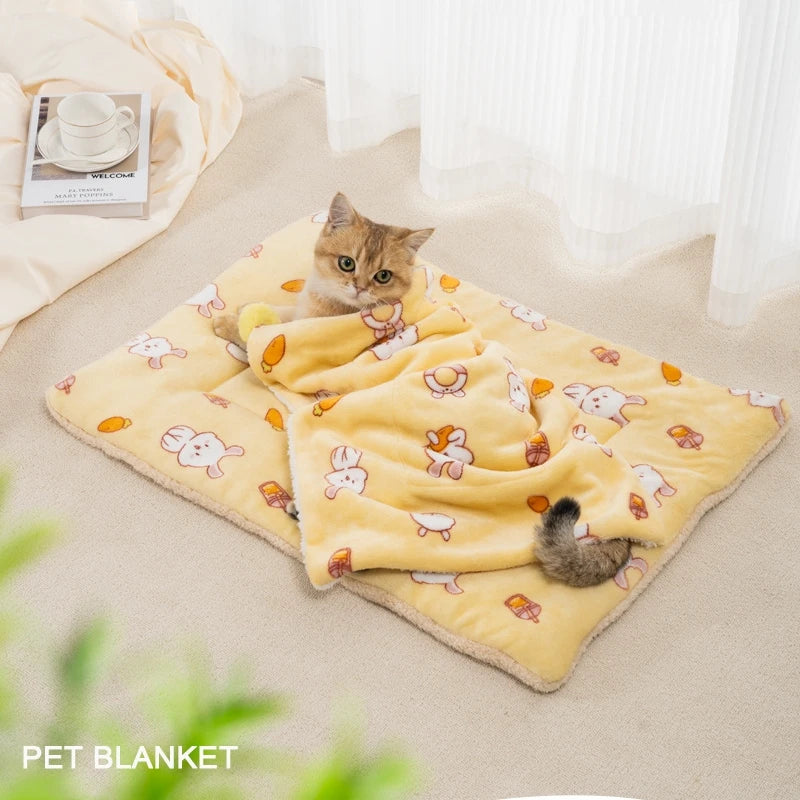 Cat Soft Cushion Plush Pet Dog Sleeping Bed Pet Mats Blankets Mix and Match for Winter Warm Sleep Pet Blanket Accessories