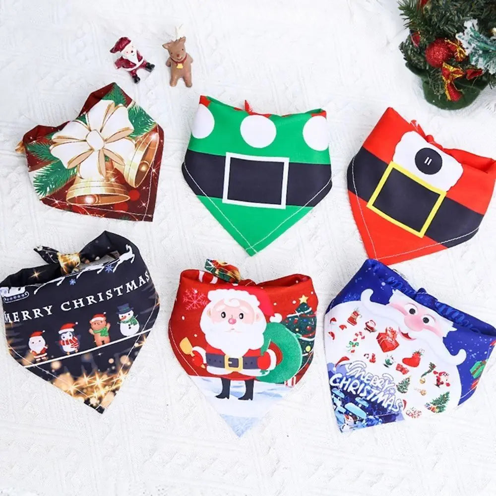 Collar Bibs Triangle Bandanas Christmas For Cats Dogs Dogs Clothes Dog Bandana Pet Scarf Pet Supplies Dog Accessories