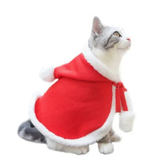 Christmas Small Pets Clothes Hat Scarf Bat Wings Cloak Bib Funny Cat Dog Cosplay Costume for Xmas Party Kitten Puppy Costumes