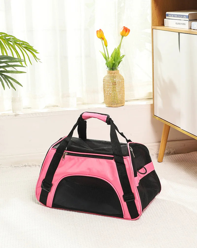 Dog Carrier Bag Soft Side Backpack Cat Pet Carriers Dog Travel Bags Airline Approved Transport For Small Dogs Cats Outgoing