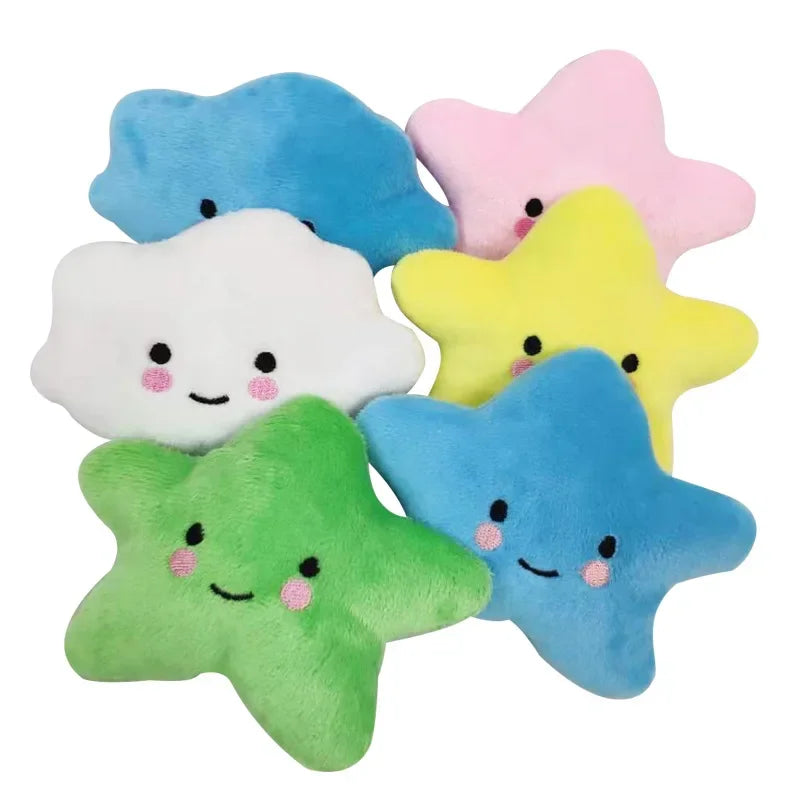 Soft Fleece Chew Pet Dog Toys Cute Squeaky Puppy Toy Small Dogs stars Shape Dog Accessories