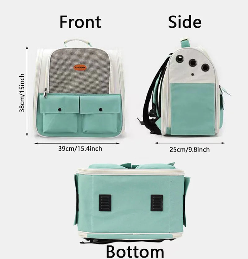 Pet Cat Backpack Portable Small Dogs Outdoor Carrier Cat Travel Bag Foldable Ventilated Design Large Cats Dog Backpack Carrier