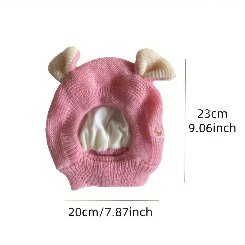 Dog hat Labrador golden retriever funny headgear warm pet puppy dog ears in winter