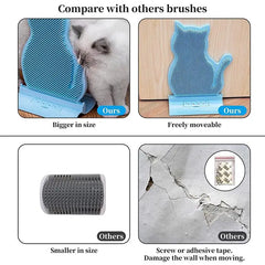 Massage Cat Comb with Catnip, Soft Pet Brush for Cats, Self Groomer, Rubs the Face, Tickling Comb, Grooming Tool