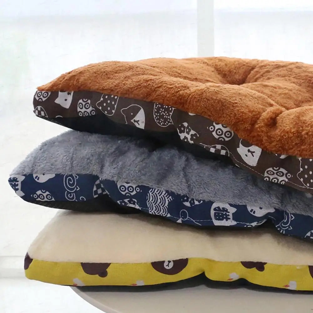 Soft Flannel Pet Mat Dog Bed Winter Thicken Warm Cat Washable Puppy Blanket Dog Supplies Pet Sleeping Cover Lovely Blanket D8C7