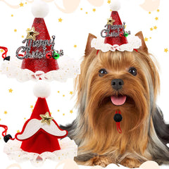 1PCS Cute Pet Dog Hat Christmas Puppy Dog Hat Accessories for Small Dogs Costume Dog Hats for Cats Dogs Costumes Pet Supplies