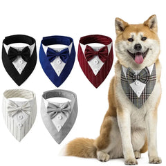 Comfortable Fashion Adjustable Tuxedo Bow Ties Pet Saliva Towel Formal Tie Bow Tie Collar Dog Necktie