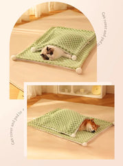 Universal Sleeping Blanket for Pets, Cat and Dog Cover Blanket, Three-Layer Mat, Kennel, Cat Accessories, Autumn and Winter