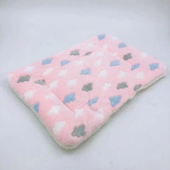 Dog Bed  Pet Blanket Soft Thickened Fleece Pad Bed Mat For Puppy Dog Cat Sofa Cushion Home Rug Warm Sleeping Cover