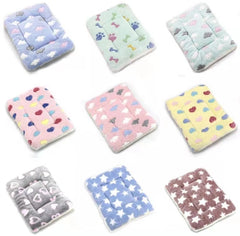 Dog Bed  Pet Blanket Soft Thickened Fleece Pad Bed Mat For Puppy Dog Cat Sofa Cushion Home Rug Warm Sleeping Cover