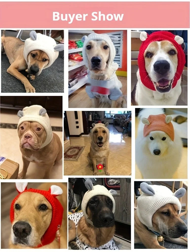 Dog hat Labrador golden retriever funny headgear warm pet puppy dog ears in winter