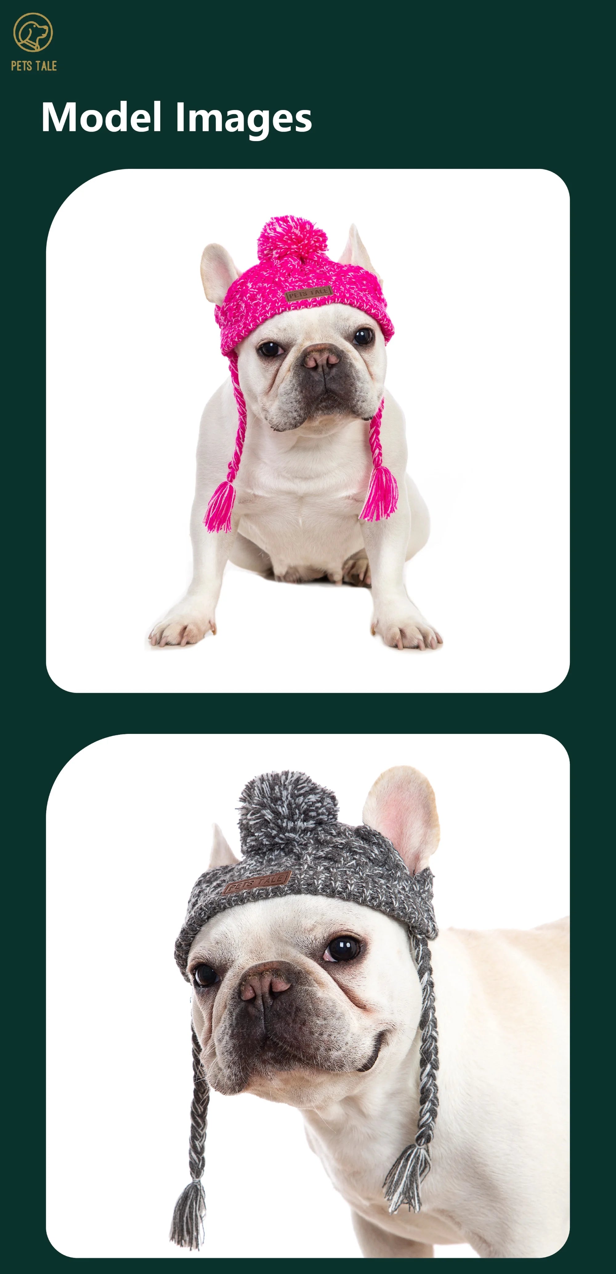 Winter Soft Dog Hats, Warm Pet Dog Knitted Hat, Windproof Knitting Dog Hat