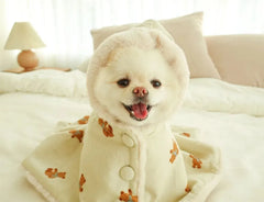 INS Winter Warm Scarf Bear White Rabbit Blanket Clock Pet Dog Warm Mantle Cover Blanket Sleeping Coat Hoodie New Year Gifts