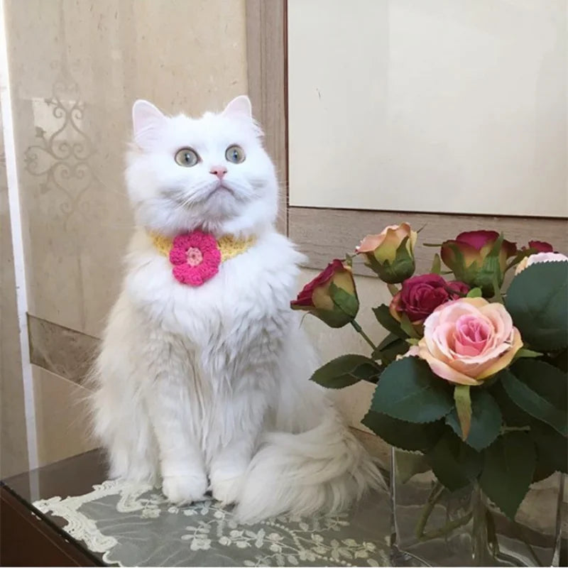 New Pet Collar DIY Simple Sweet Mini Flower Cute Bow Tie for Cats and Dogs