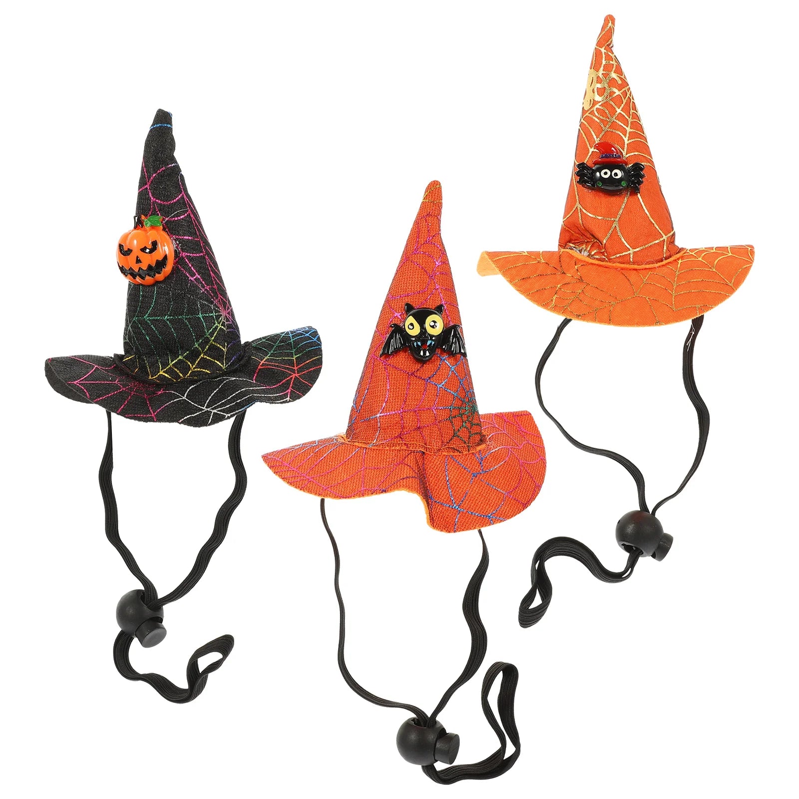 3 Pcs Witch Hat Headband Decor Cosplay Pet Lovely Cat Halloween Dog Adjustable Festival Sheng Xia Adorable