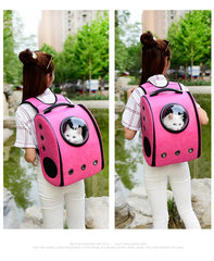 Pu Leather Soft Material Breathable Pet Capsule Dog Carrier Backpack for Cat and Small Animals