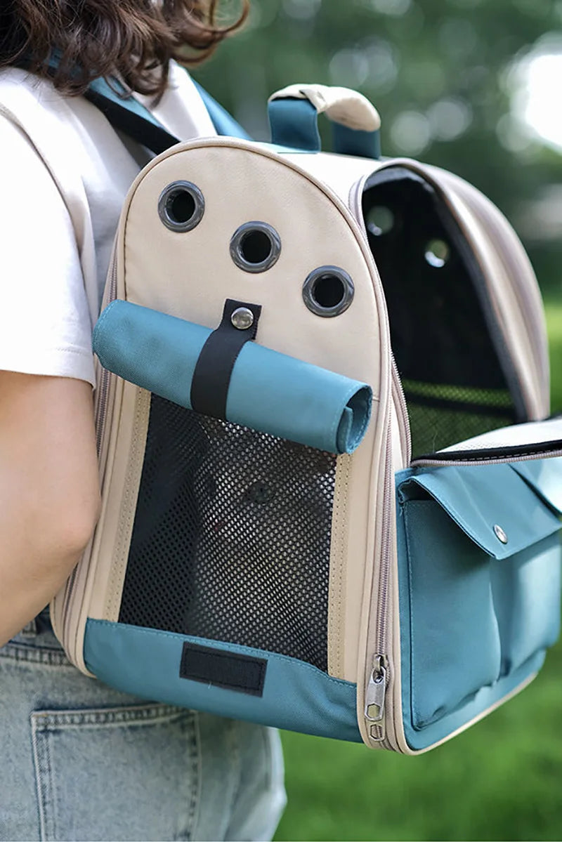 Pet Cat Backpack Portable Small Dogs Outdoor Carrier Cat Travel Bag Foldable Ventilated Design Large Cats Dog Backpack Carrier