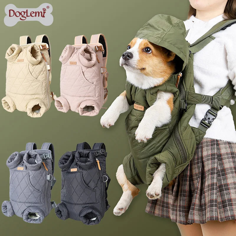 New Dog Carrier Bag Thickened Pet Outgoing Portable Strap Chest Backpack Free Hands Warm Backpack In Winter for Kitten and Puppy