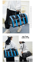 Solid Colour Large Capacity Pet Bag Outdoor Portable Bag Breathable Cute Pet Bag Fashion Foldable Pet Handbag