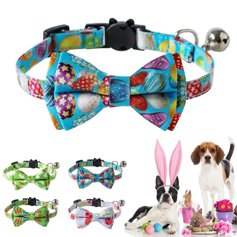 Cat Collar  Fashionable   Pet Neck Bow Breakaway Pet Cats Bow-knot Collar with Bell