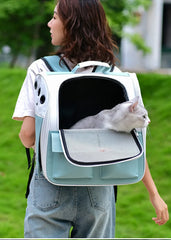 Pet Cat Backpack Portable Small Dogs Outdoor Carrier Cat Travel Bag Foldable Ventilated Design Large Cats Dog Backpack Carrier