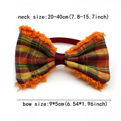 50pcs Fall Pet Supplies Dog Bowties Thanksgiving Dog Bows Small Dog Bowtie Pet Dog Collar Accessoreis Small Dog Collar Grooming