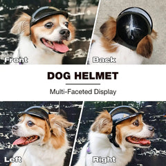 ATUBAN Small Pet Dog Helmet with Ear Hole Motorcycle Dog Helmet Multi-Sport Dog Hard Hat Outdoor Bike Doggy Cap for Dogs and Cat