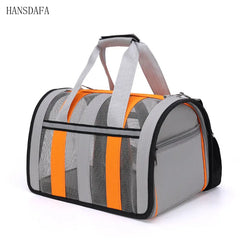 Solid Colour Large Capacity Pet Bag Outdoor Portable Bag Breathable Cute Pet Bag Fashion Foldable Pet Handbag