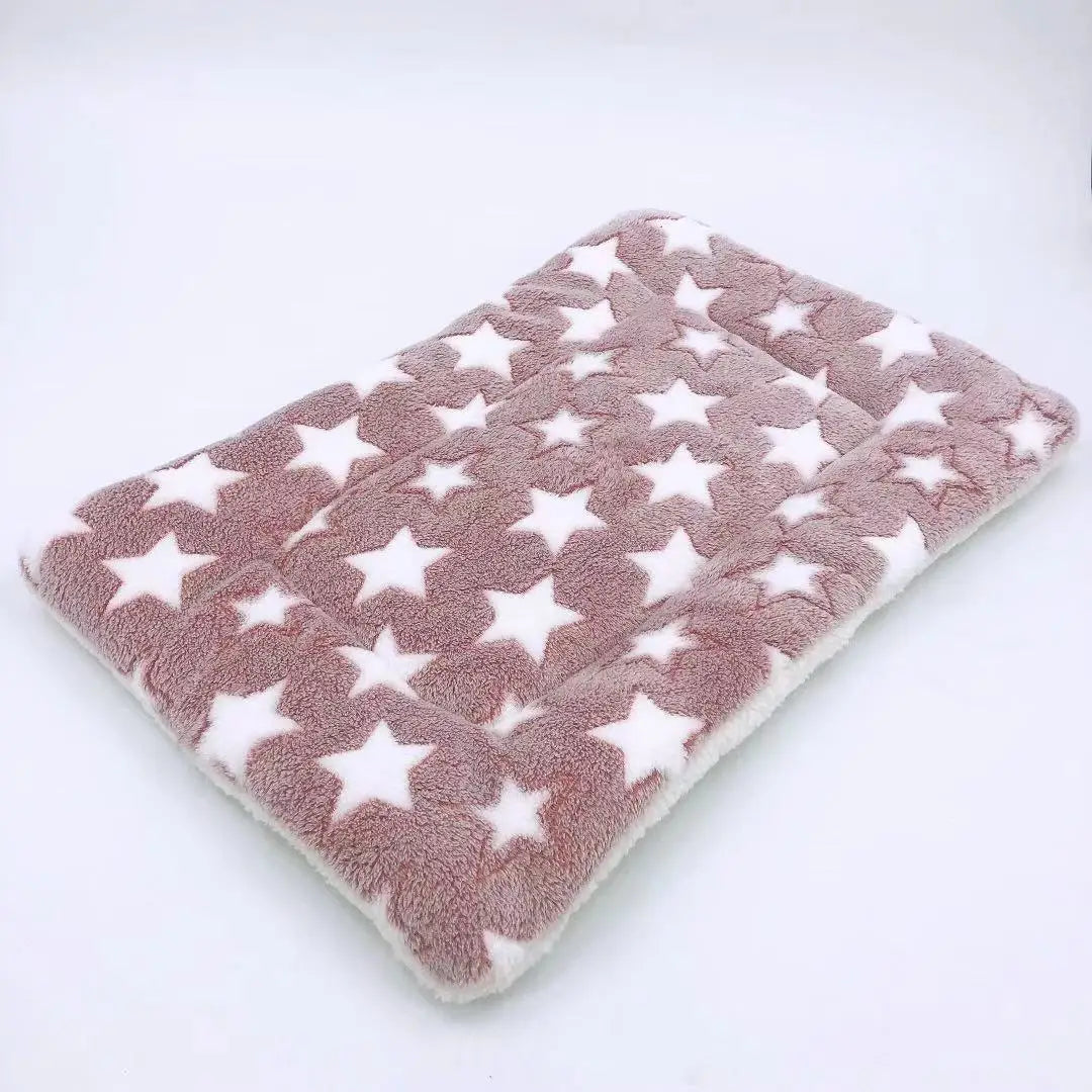 Dog Bed  Pet Blanket Soft Thickened Fleece Pad Bed Mat For Puppy Dog Cat Sofa Cushion Home Rug Warm Sleeping Cover