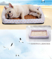 Ice Silk Dog Kennel Pet Mat, Ice Pad, Summer Cat Bed