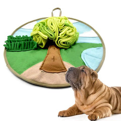 Round Dog Snuffle Mat Pet Leak Food Anti Choking Mat Cat Dog Training Blanket Nose Work Toy Pet Slowing Feeding Intelligence Mat