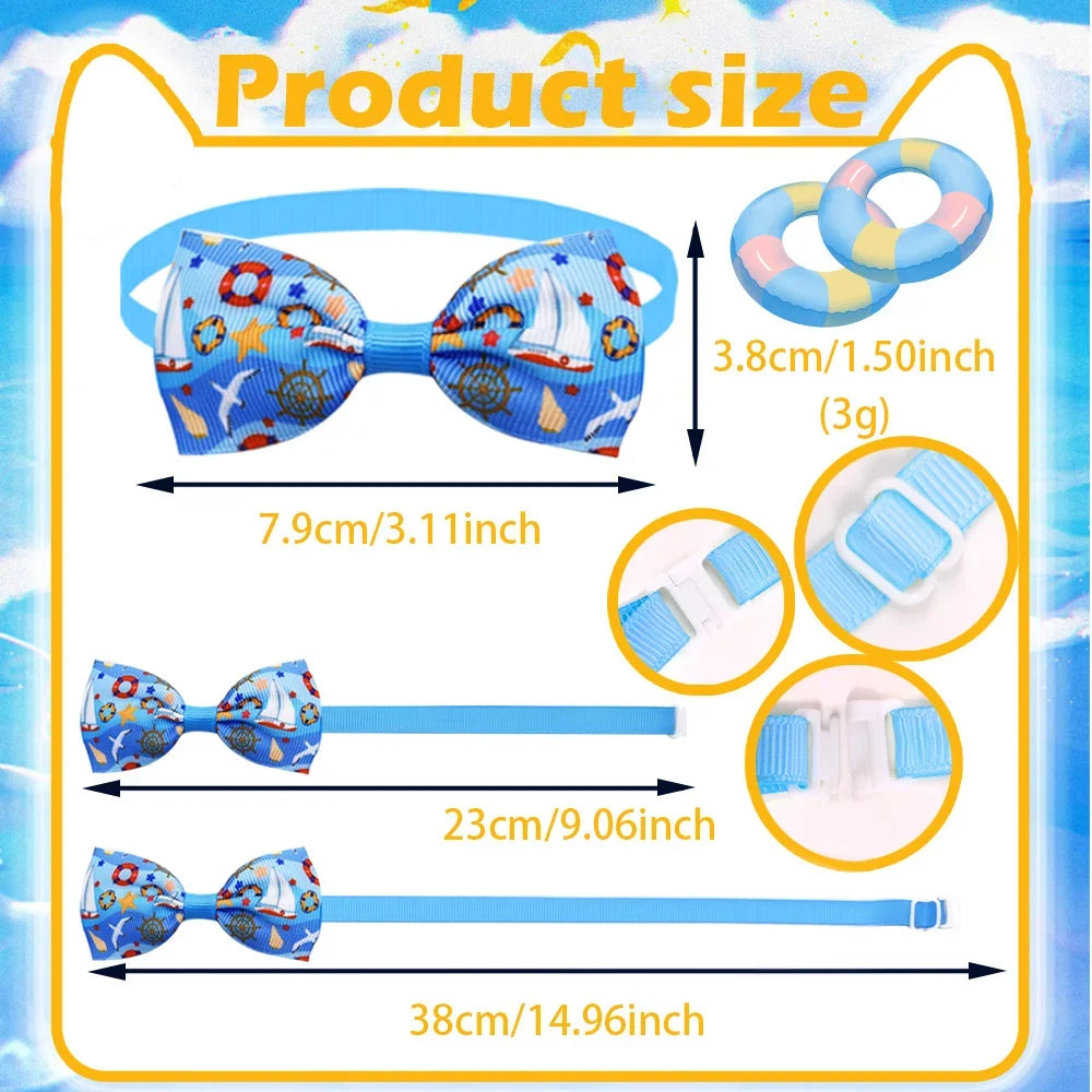 20PCS Dog Bow Tie Summer Fashion Pet Grooming Accessories Handmade Adjustable Collar Bowties For Dogs and Cats Pet Product