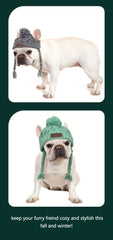 Winter Soft Dog Hats, Warm Pet Dog Knitted Hat, Windproof Knitting Dog Hat