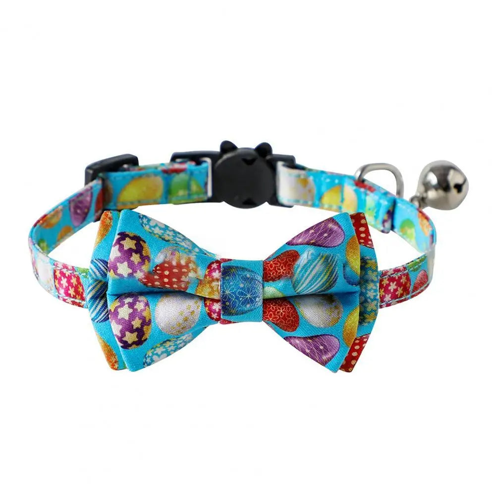 Cat Collar  Fashionable   Pet Neck Bow Breakaway Pet Cats Bow-knot Collar with Bell