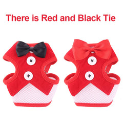 Elegant Bow Dog Collars Necktie Traction Rope Christmas Pet Harness for Small Medium Dogs Cat Chest Strap Dog Accessories Gifts