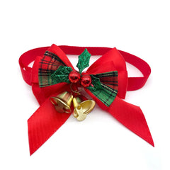 New Christmas Bell Style Pet Dog Cat Bow Ties Xmas Collars for Small Dog Puppy Bowknot Accessories Christmas Grooming Supplies