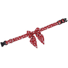 Cotton Christmas Snowflake Bow Dog Collars Puppy Pet Dog Accessories Dog Collar for Small Large Dogs