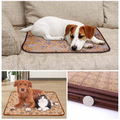 Summer Cooling Pets Pad Double-side Breathable Refreshing Blanket Mat Washable Sleeping Cushion Sofa Bed for Dog Cat Puppy