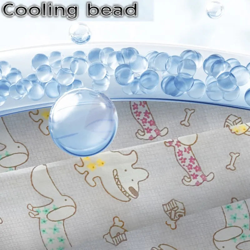 Cute Print Summer Dog Cooling Collar Pet Dog Ice Scarf Pet Cool Bandana Adjustable Pet Outdoor Prevent Heatstrok Dog Accessories