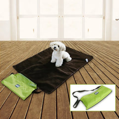 Multi-function folding portable dog outdoor blanket folding pet blanket pad cat carrier bag