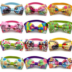 New Easter Small Dog Bow Ties Eggs Rabbit Pet Products Neck Tie Collar Pet Grooming Supplies for Small Dog Accessories