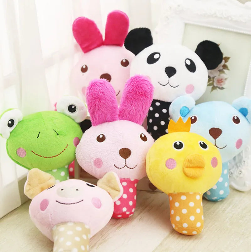 Cute Plush Puzzle Stuffed Squeaking Pet Toy Fruit Animals Cartoon Dog Toys for Dogs Cat Chew Squeaker Squeaky Toy